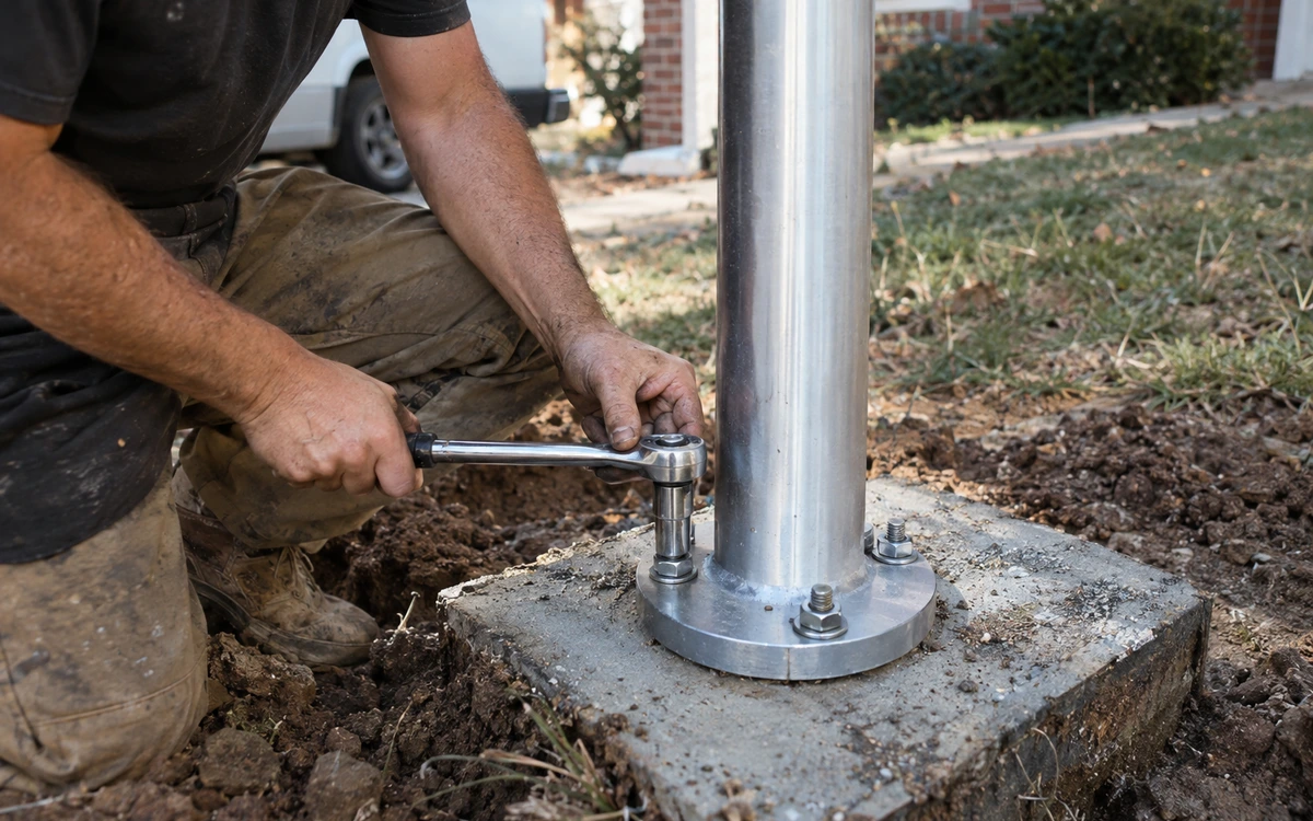 Flagpole installation contractor